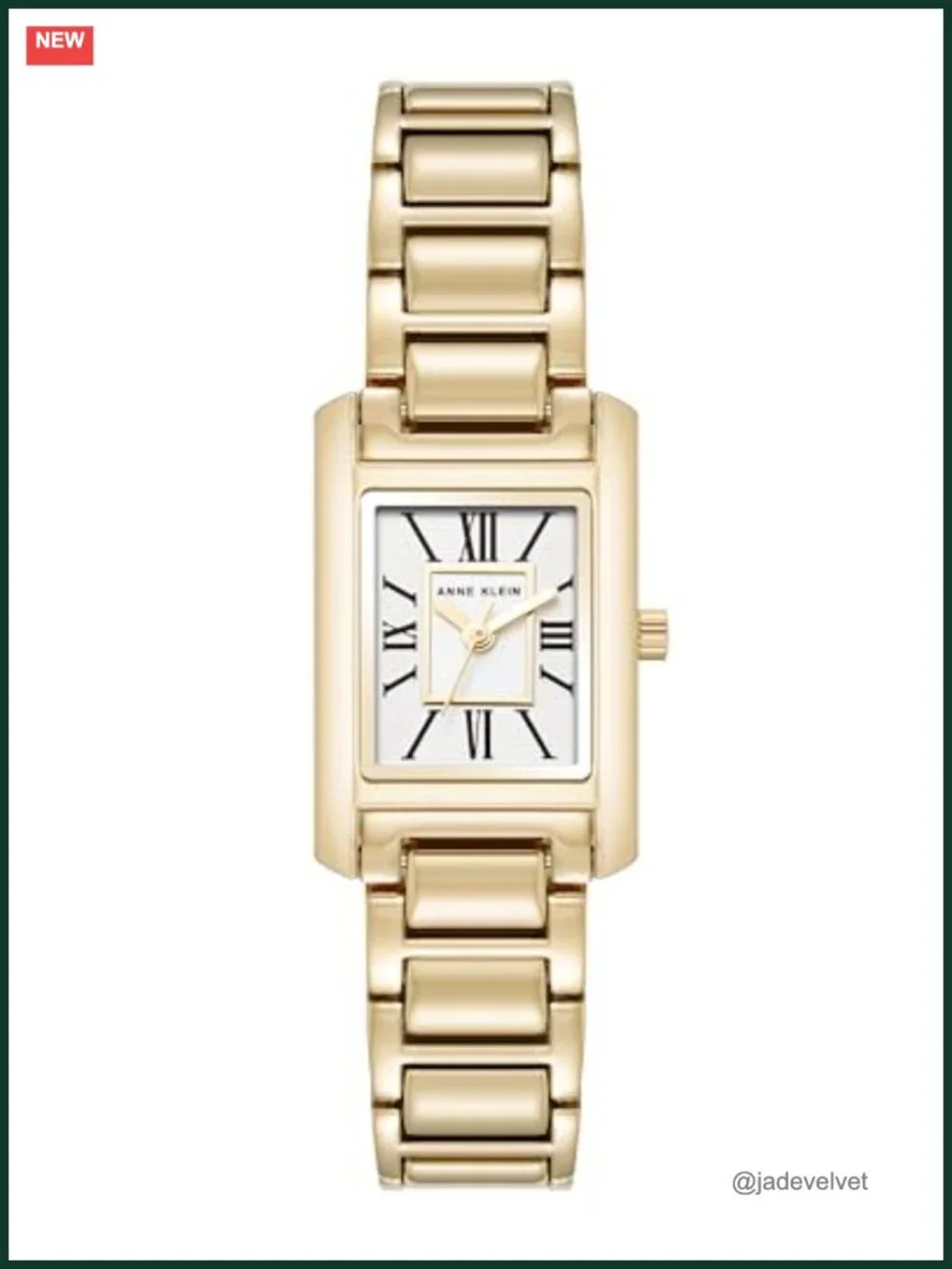 Anne Klein Women's Wrist Watch Gold-tone Bracelet, Mineral Crystal, Analog
